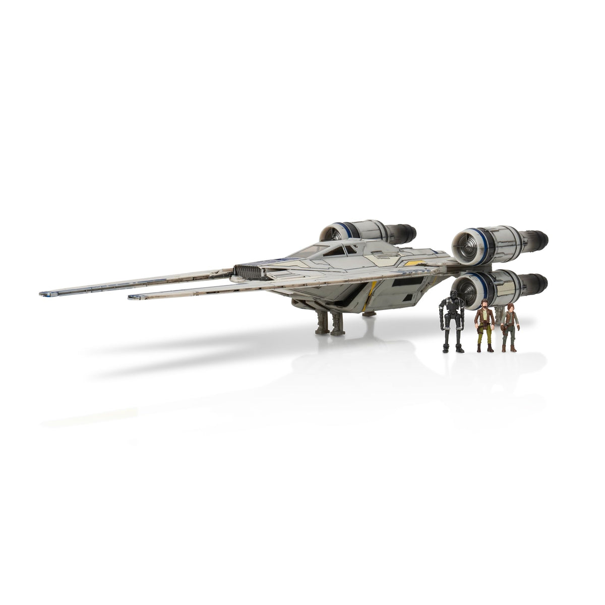 Jazwares U-Wing Starfighter with foldout wings for immersive action play.