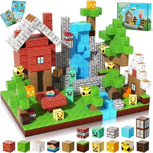 JBD forest-green pixel blocks: vibrant design for imaginative play