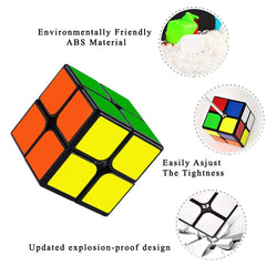 Jbpbslu 2x2 cube black, close-up edges showing durable ABS construction