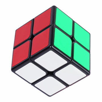 Jbpbslu 2x2 cube in black, front view, compact for desk play and travel