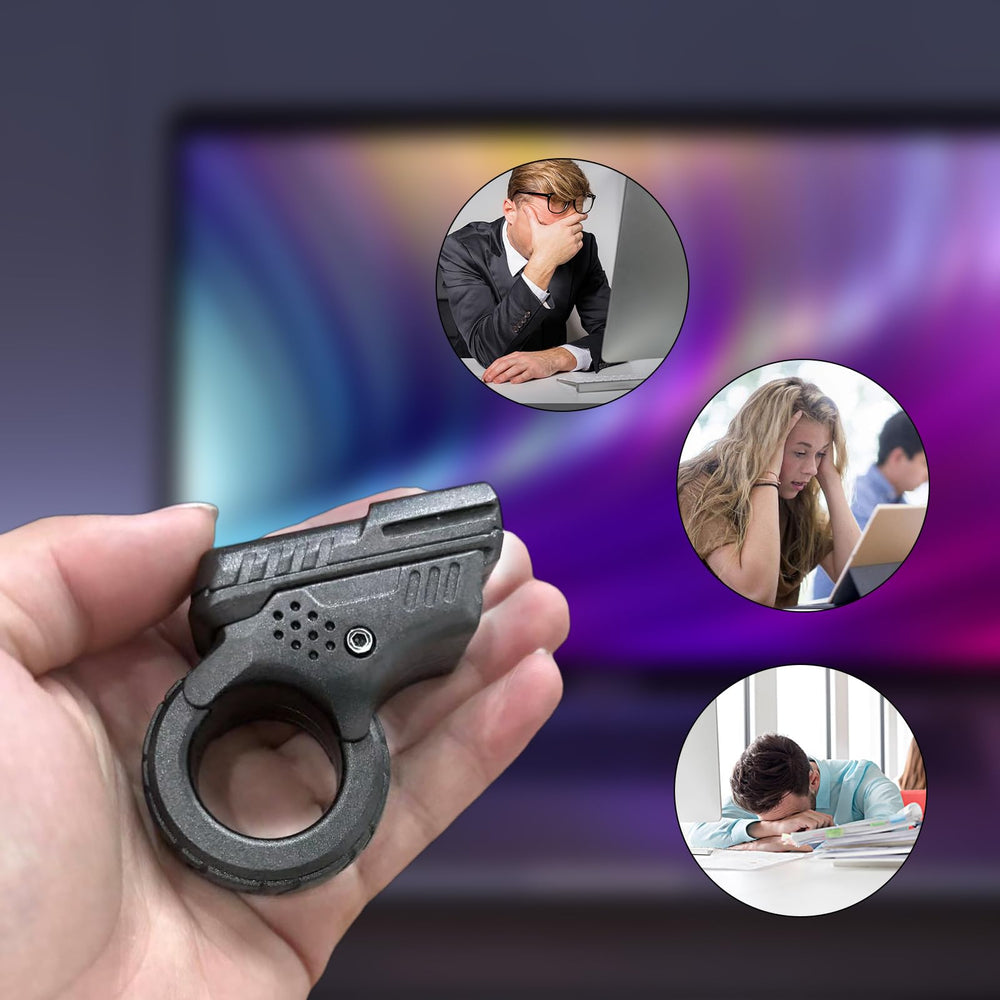 JC JIUCHUANG fidget gun metal on desk for discreet focus moments