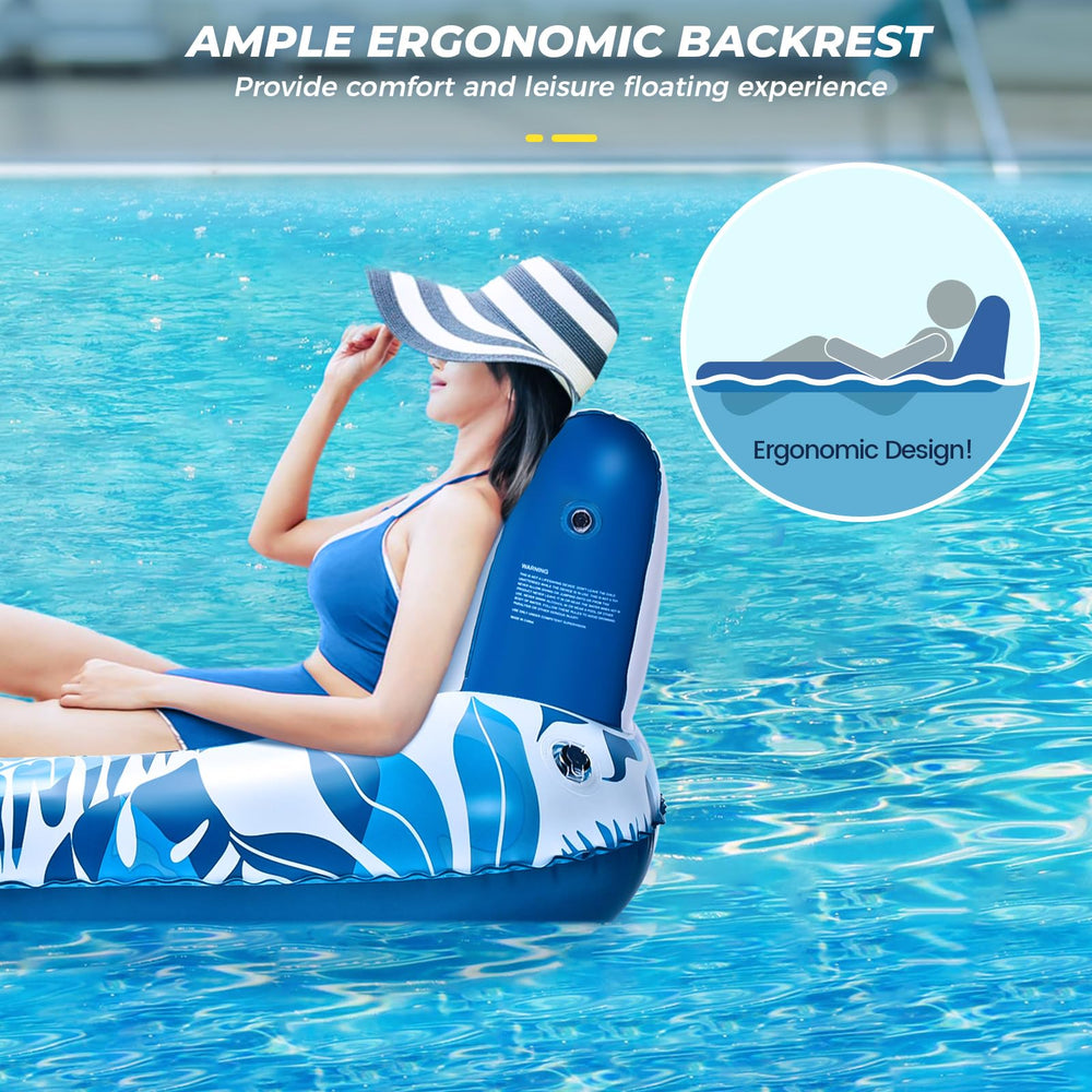 JCLEAL pool floats lounger cool mesh area keeps you refreshed in sun