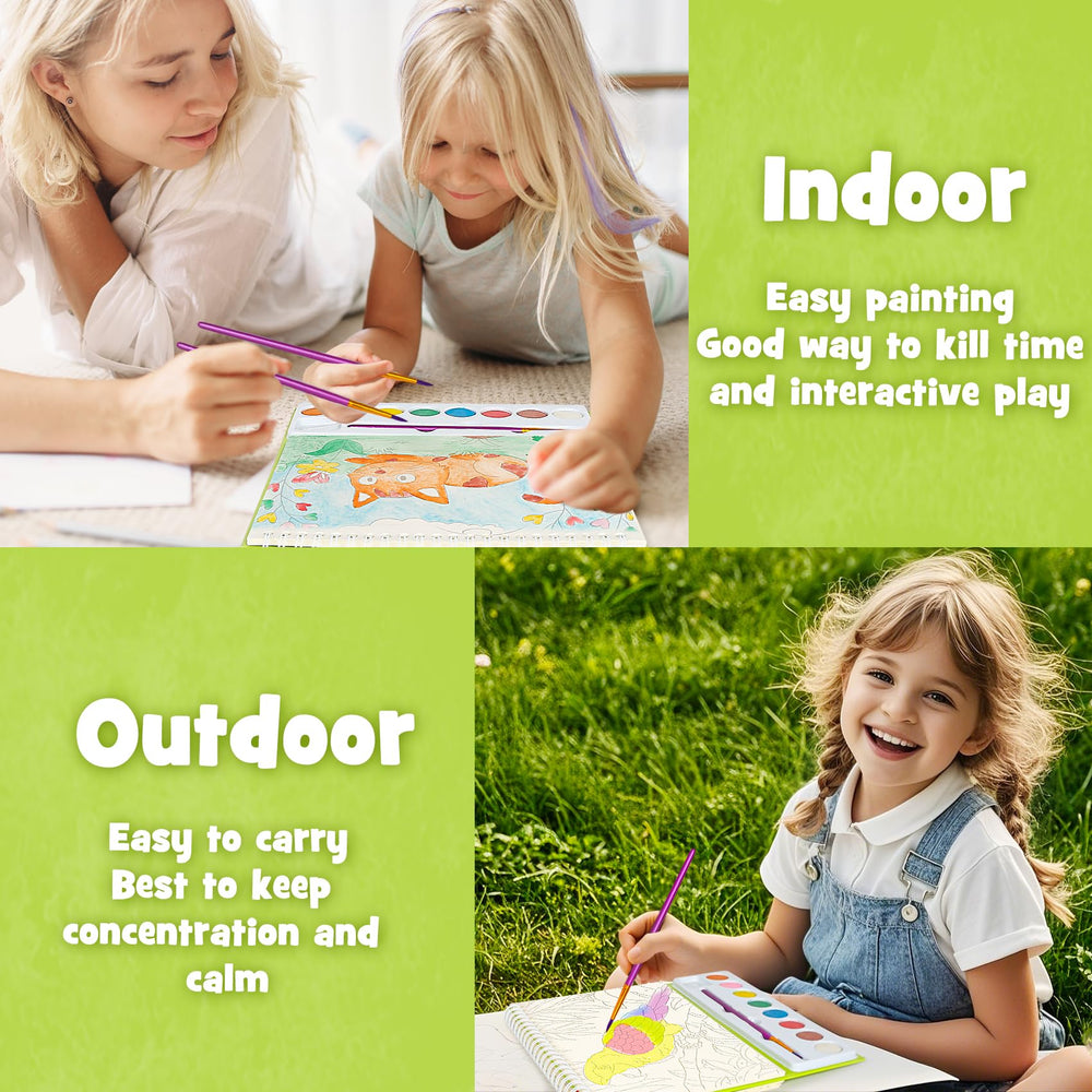 JCREN Paint with Water Books animal-patterns page invites imaginative play.