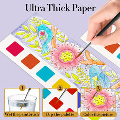 JCREN watercolor bookmark pages that detach and become keepsakes