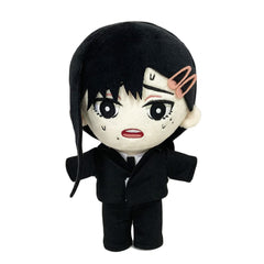 JCvCX black-haired girl plush face close-up, ideal for display and gifting.