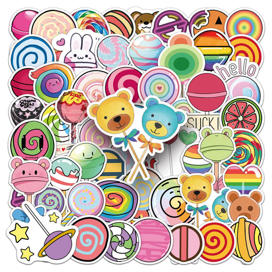 Jczzywsw lollipop stickers bright patterns applied to toys