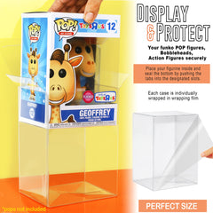 JDS Pop Protector Case crystal-clear plastic shows your vinyl collection.