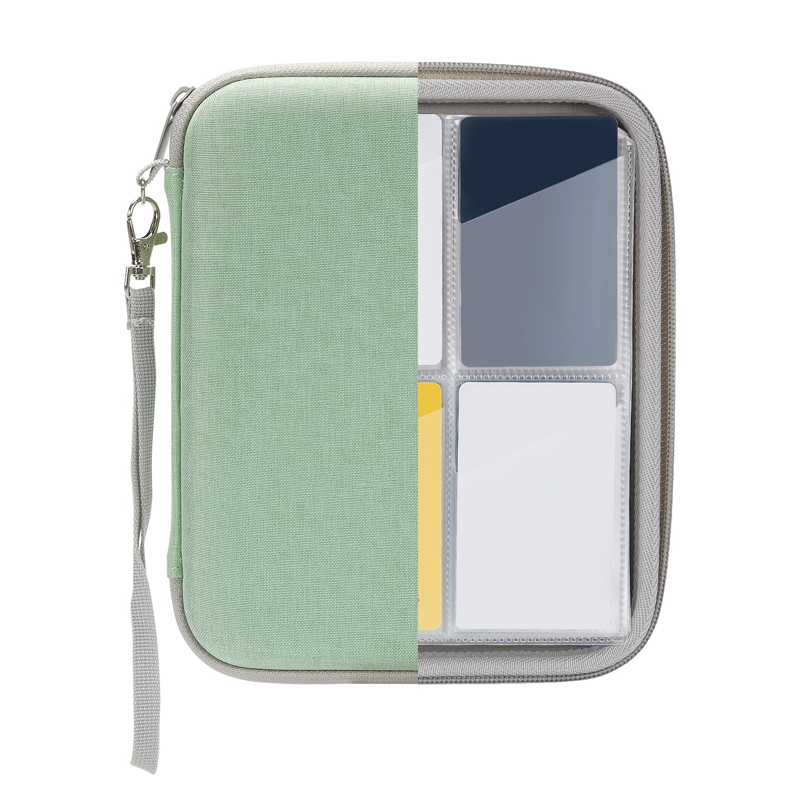 Jeachan card case with angled sleeves simplify card selection for small hands