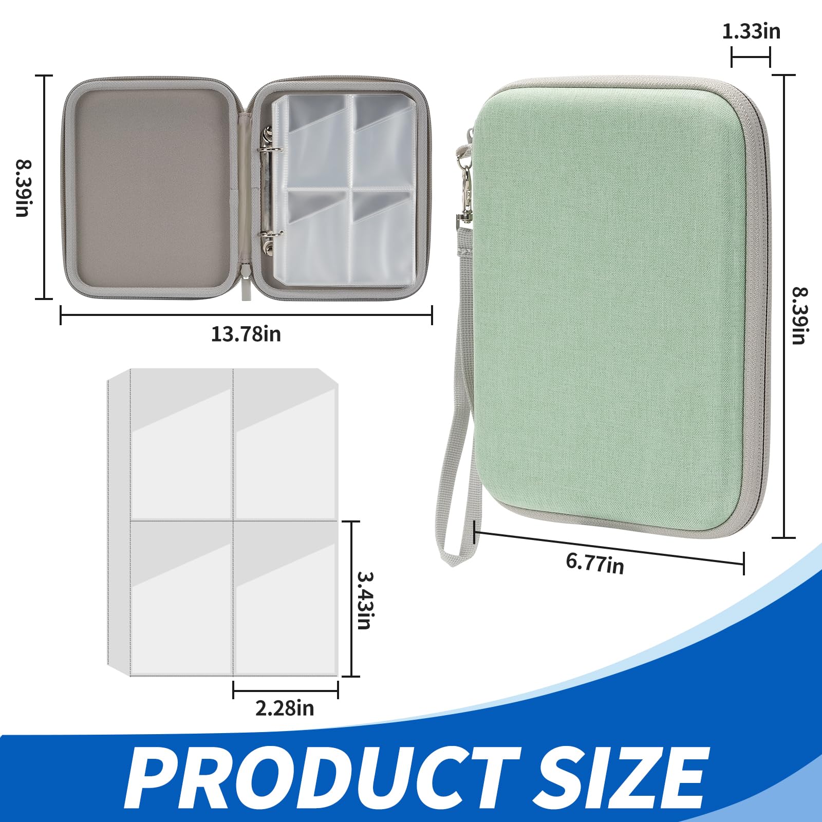 Jeachan durable PP pages keep cards secure and neatly arranged on the go