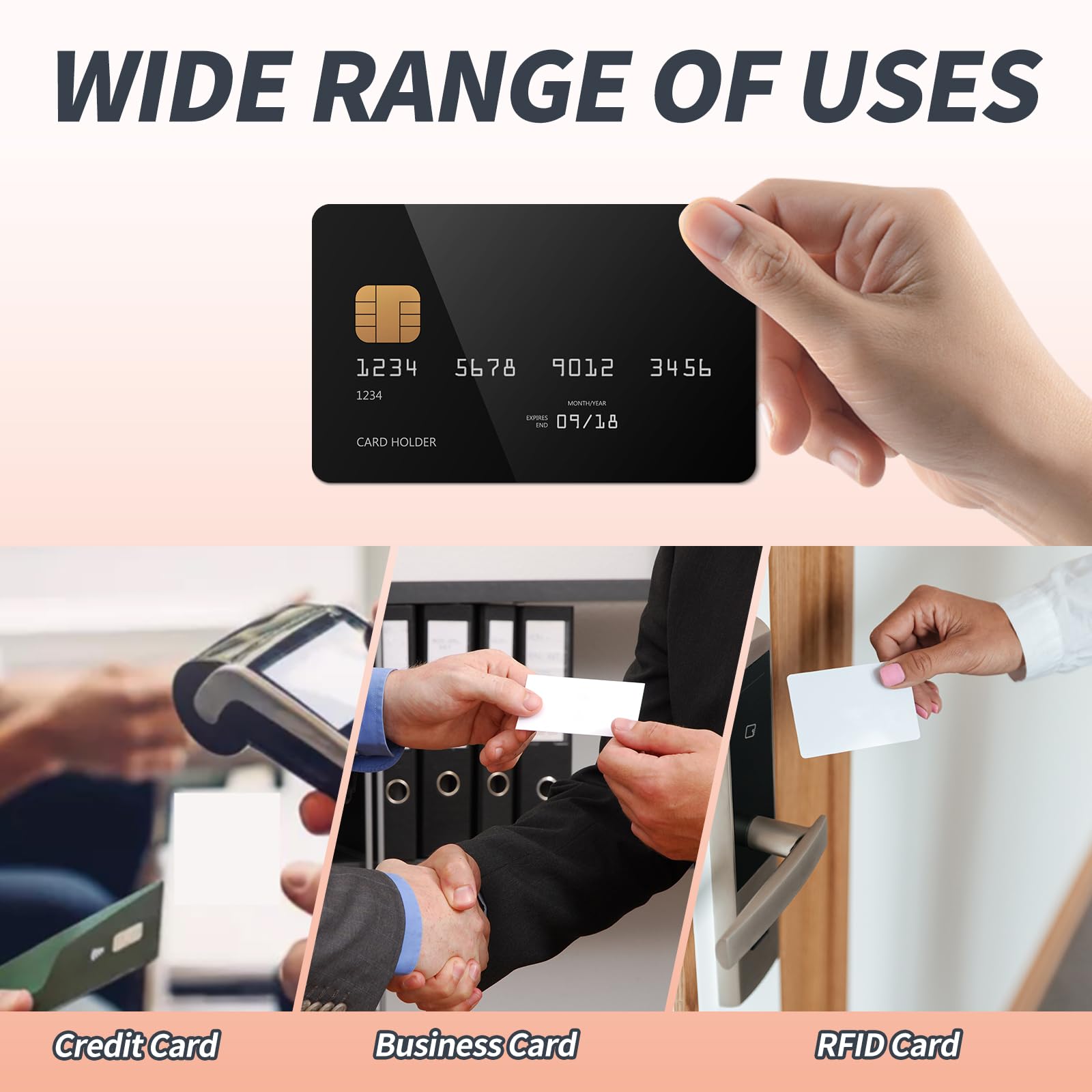 Jeachan card case built with thick PP material for durability.