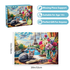 Jeacirio 500-piece puzzle pieces designed for smooth fits and satisfying completion.