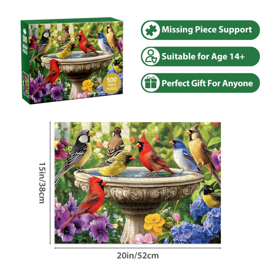 Jeacirio adults birds puzzle 500-piece, designed for seniors and friends.
