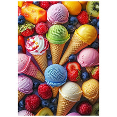 Jeacirio delicious ice cream cones 100-piece puzzle for kids ages 6-10