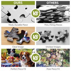 Jeacirio dogs with fruit and wine, relaxing puzzle for adults and seniors