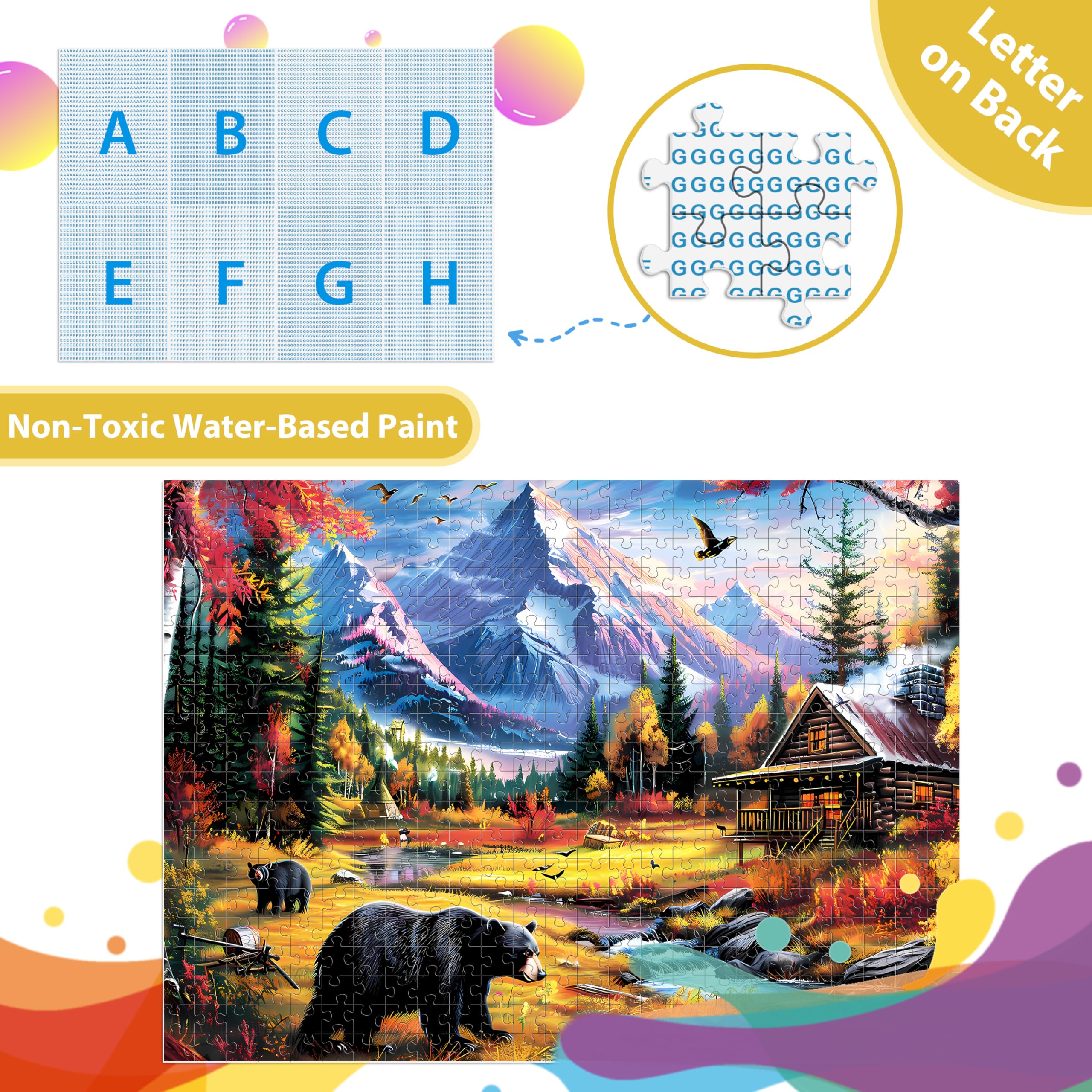 Jeacirio finished 20.5 by 15 inches landscape puzzle brightens any room.