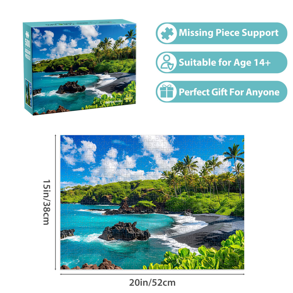 Jeacirio Ocean Puzzle 500-piece assembly shot demonstrates precise cuts for a satisfying build
