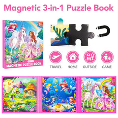 Jeacirio Princess Mermaid Puzzles 25-piece vibrant underwater scene promotes concentration.