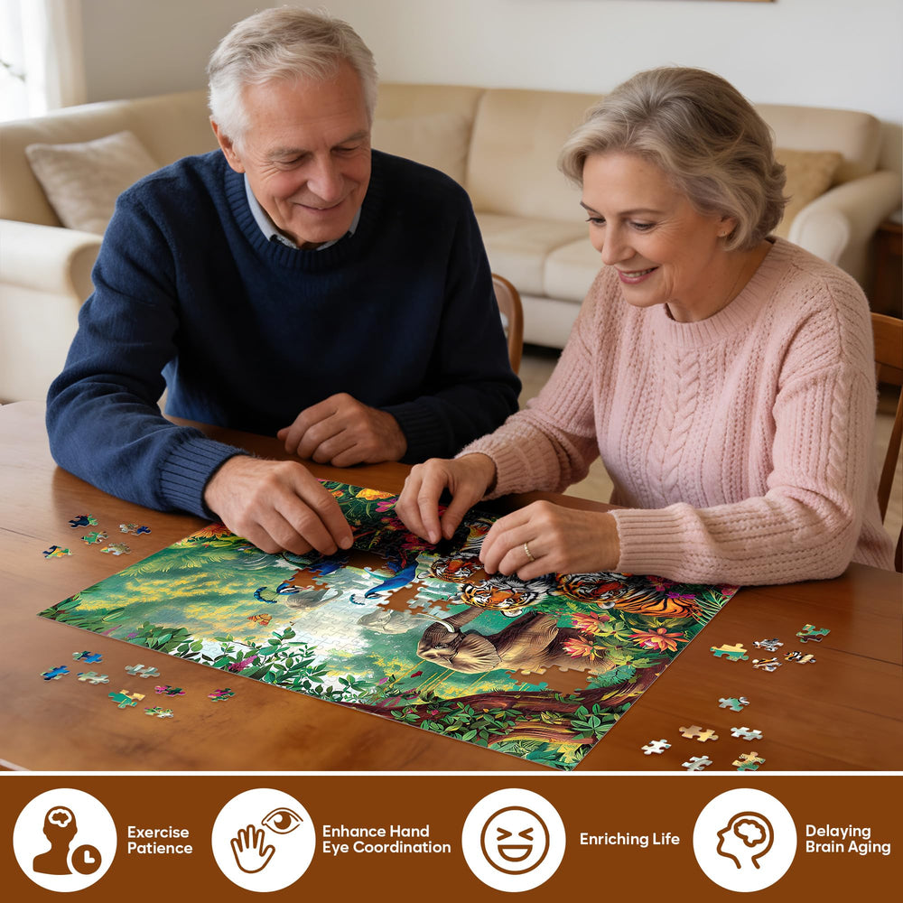 Jeacirio puzzle assembly scene 500 pieces showing a satisfying finished image.