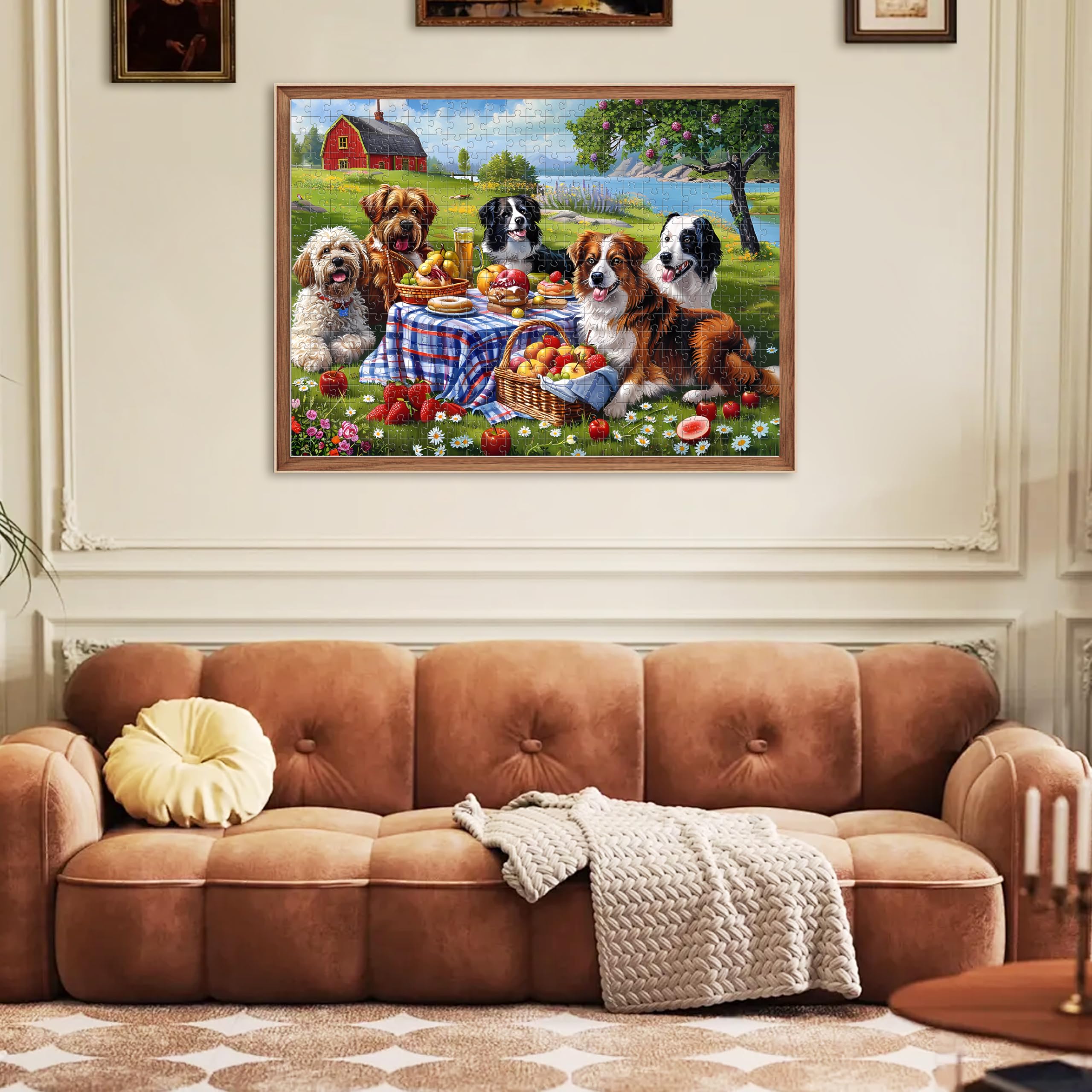 Jeacirio puzzle wall decor, finish becomes ready-to-hang art