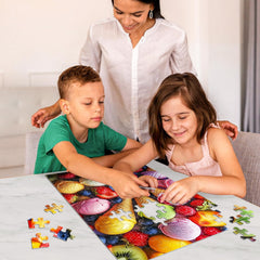Jeacirio strawberries and blueberries detail puzzle for creative play