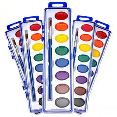 JEAWIWI watercolor paint sets with eight colors and brush for classroom crafting
