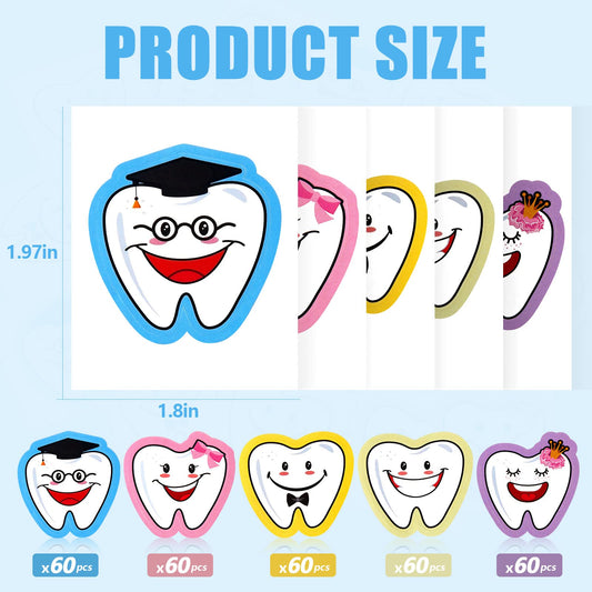Jecery teeth shaped stickers brighten kid friendly spaces on walls and windows.