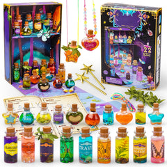 JEEKALO Fairy Magic glow potion display box with organized supplies for kids' crafts
