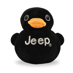Jeep Text Logo Plush Duck Black – front view; collectible for Jeep fans and collectors