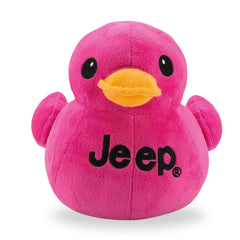 Jeep Text Logo Plush Duck Pink front view shows licensed design for collectors