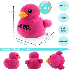 Jeep Text Logo Plush Duck Pink side view ideal for shelf display