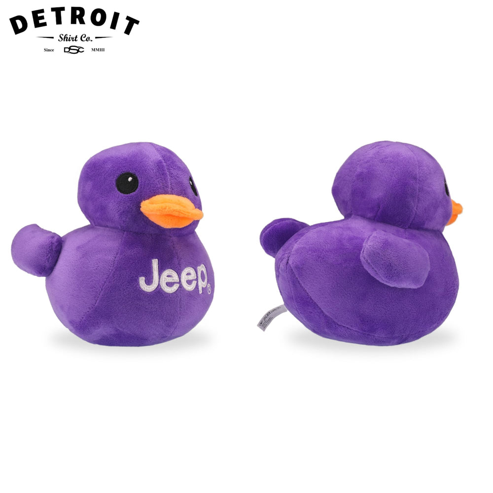 Desk-display ready, this plush duck sits neatly on shelves for Jeep fans.