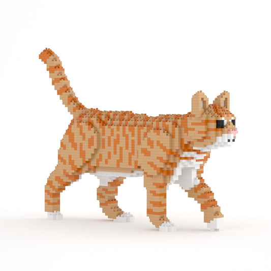 JEKCA Cat 03S-M01B tabby cat building set for creative display and challenge