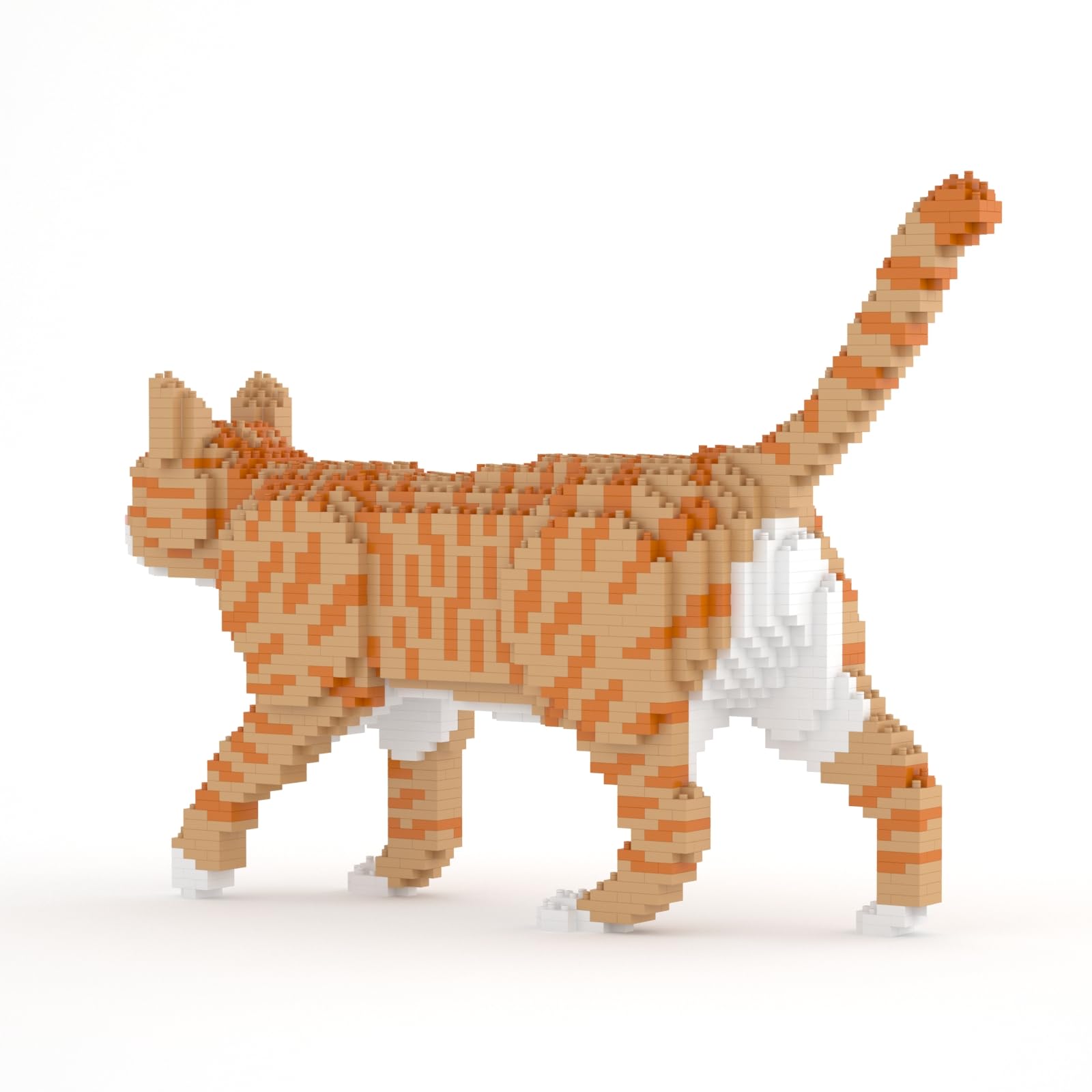 JEKCA Cat 03S-M01B tabby cat model on display shelf