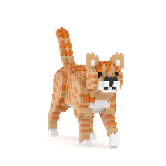 JEKCA Orange Tabby Cat Mini 01S side view ideal for desk decor and display