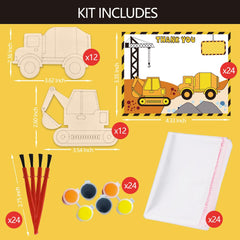 Jekocet construction birthday supplies wood crafts with vibrant colors