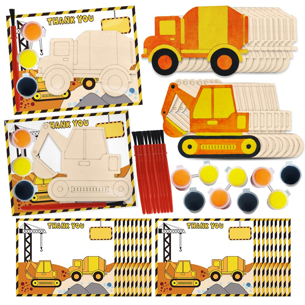 Jekocet construction party favors wooden crafts ready to paint for keepsakes