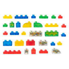 Jelly Blox soft squishy blocks invite sensory exploration and fine motor practice.
