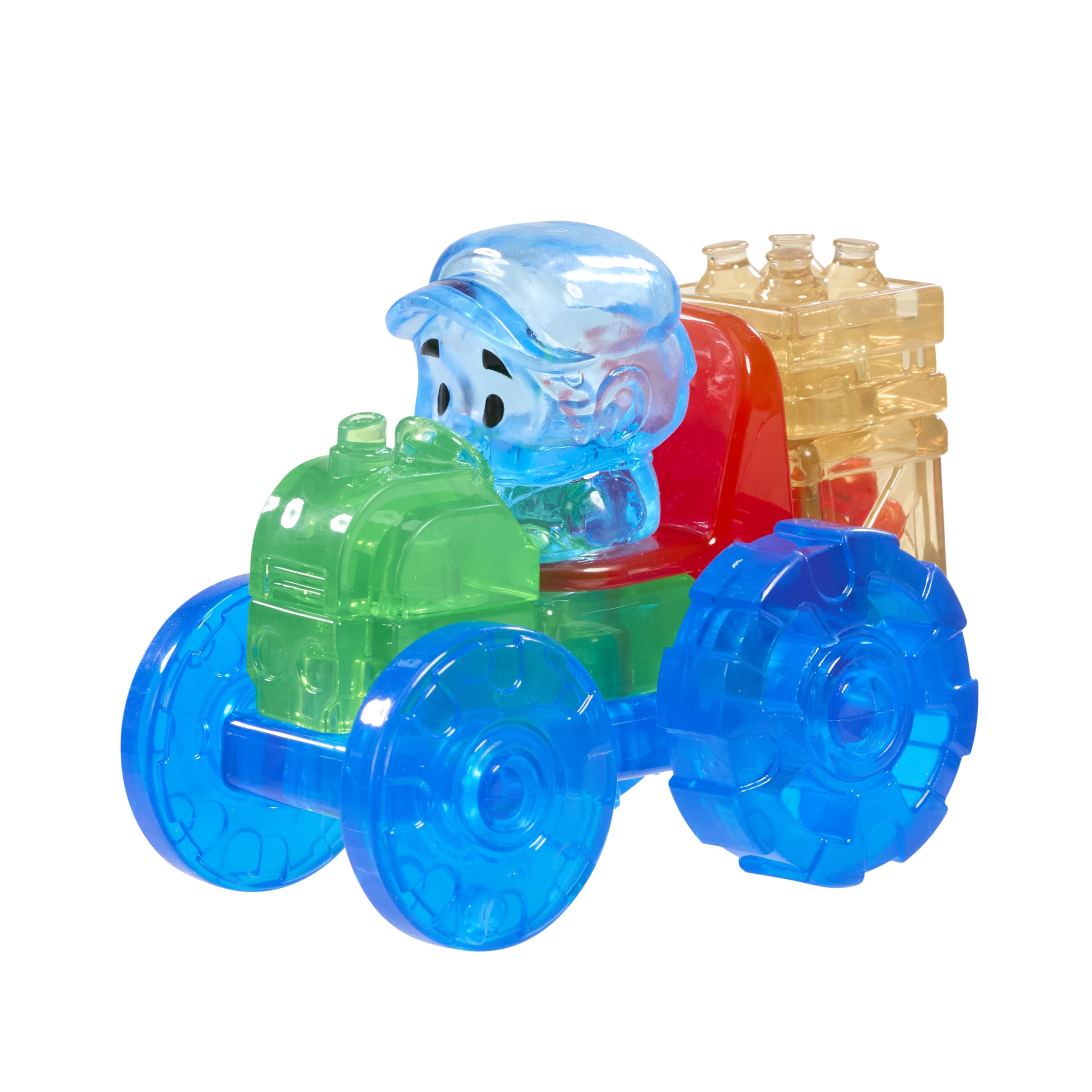 Jelly Blox farmer figure image prompts imaginative farm role-play.