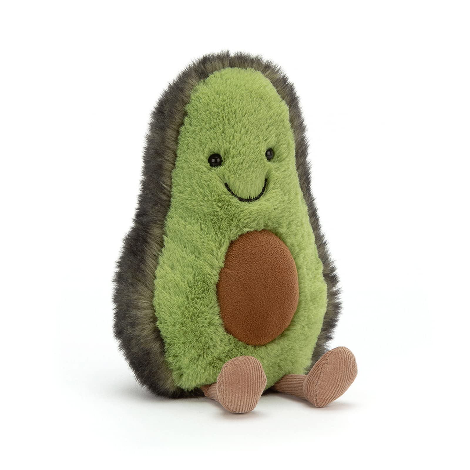 Jellycat Amuseables Avocado plush with soft green fur for cozy hugs.