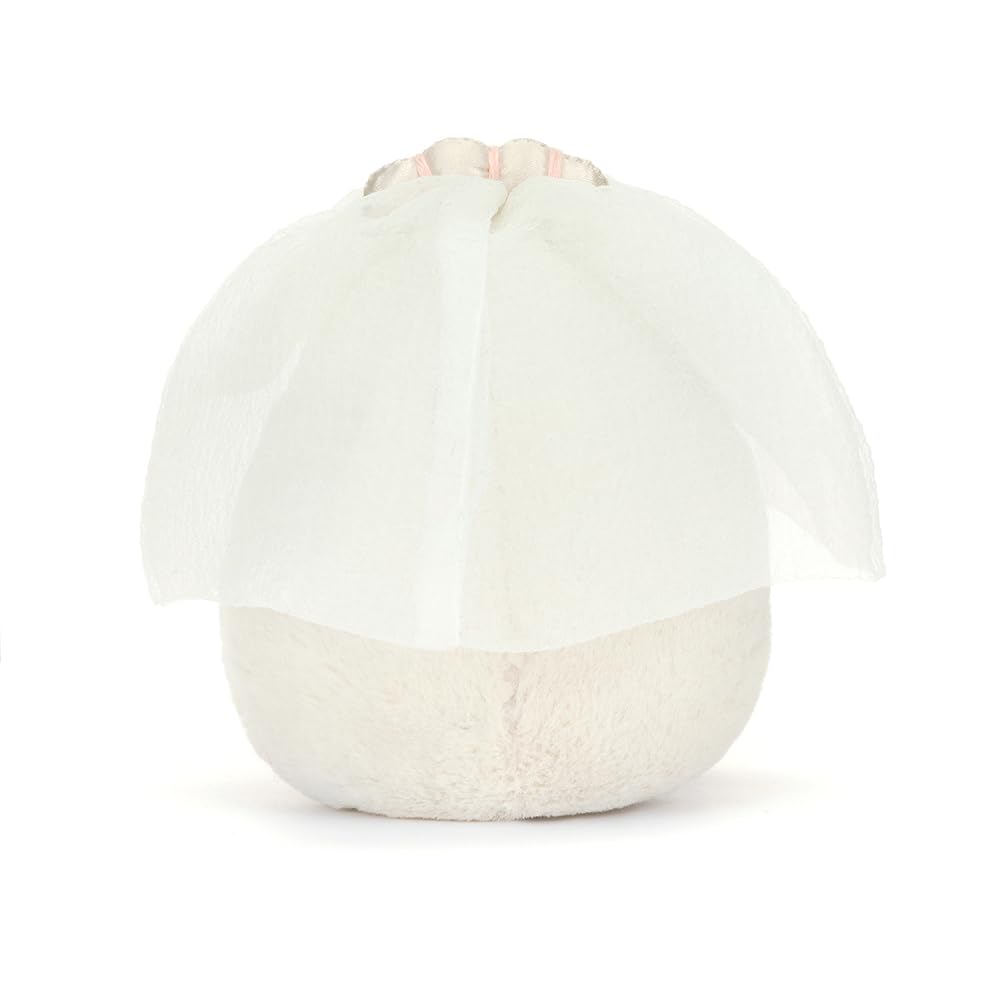 Jellycat Amuseables Boiled Egg Bride veil and tiara detail for weddings