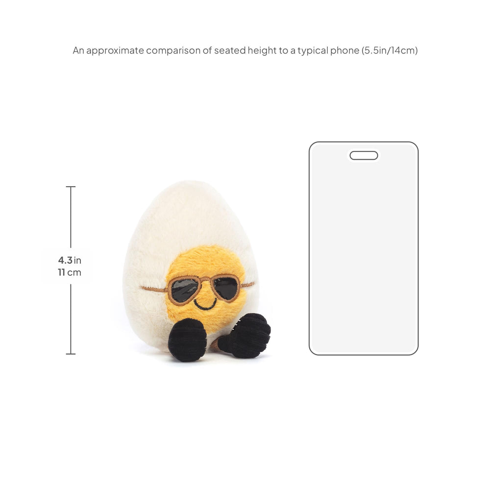 Jellycat Amuseables Boiled Egg Chic plush encourages imaginative play