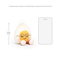 Jellycat Amuseables Boiled Egg Geek gift-ready plush for fans of cute collectibles.