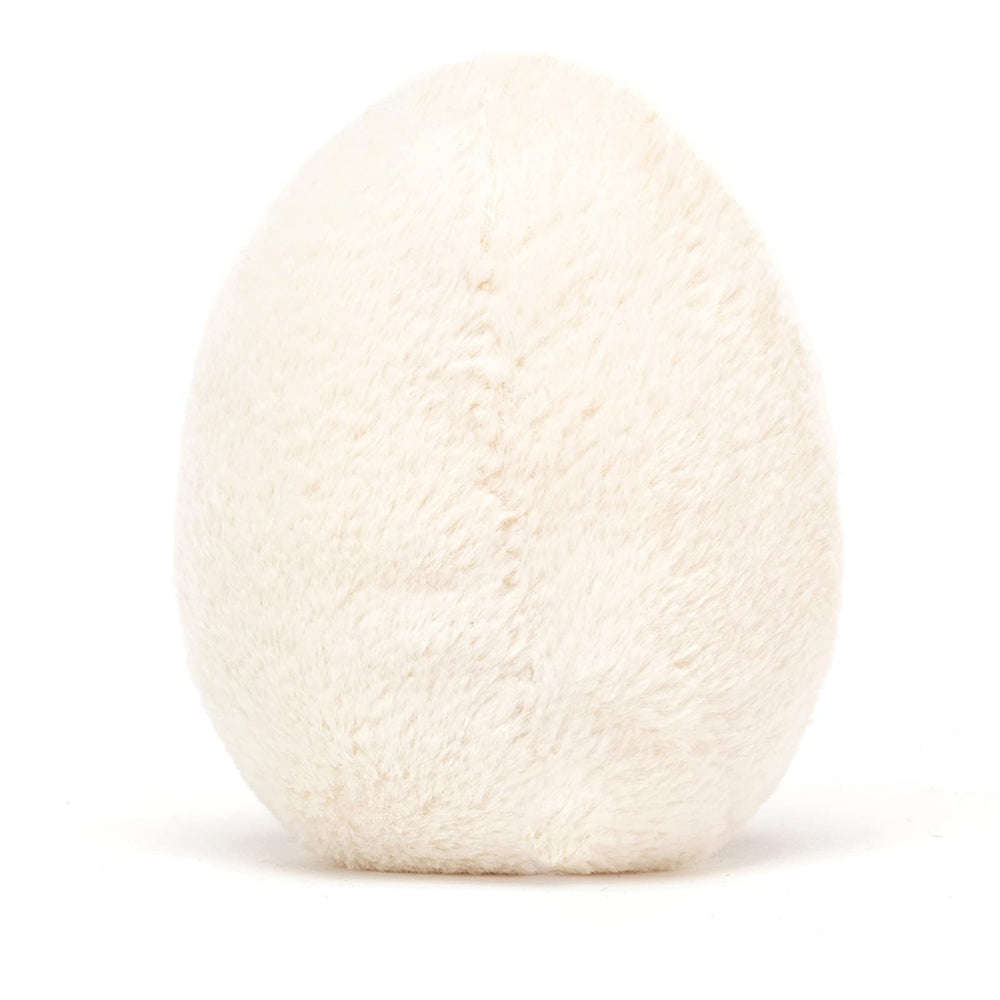 Jellycat Amuseables Boiled Egg Happy plush with a cheerful smile.