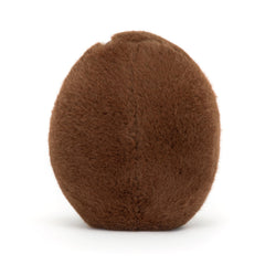 Jellycat Amuseables Coffee Bean with beaded eyes, inviting cuddle and conversation.