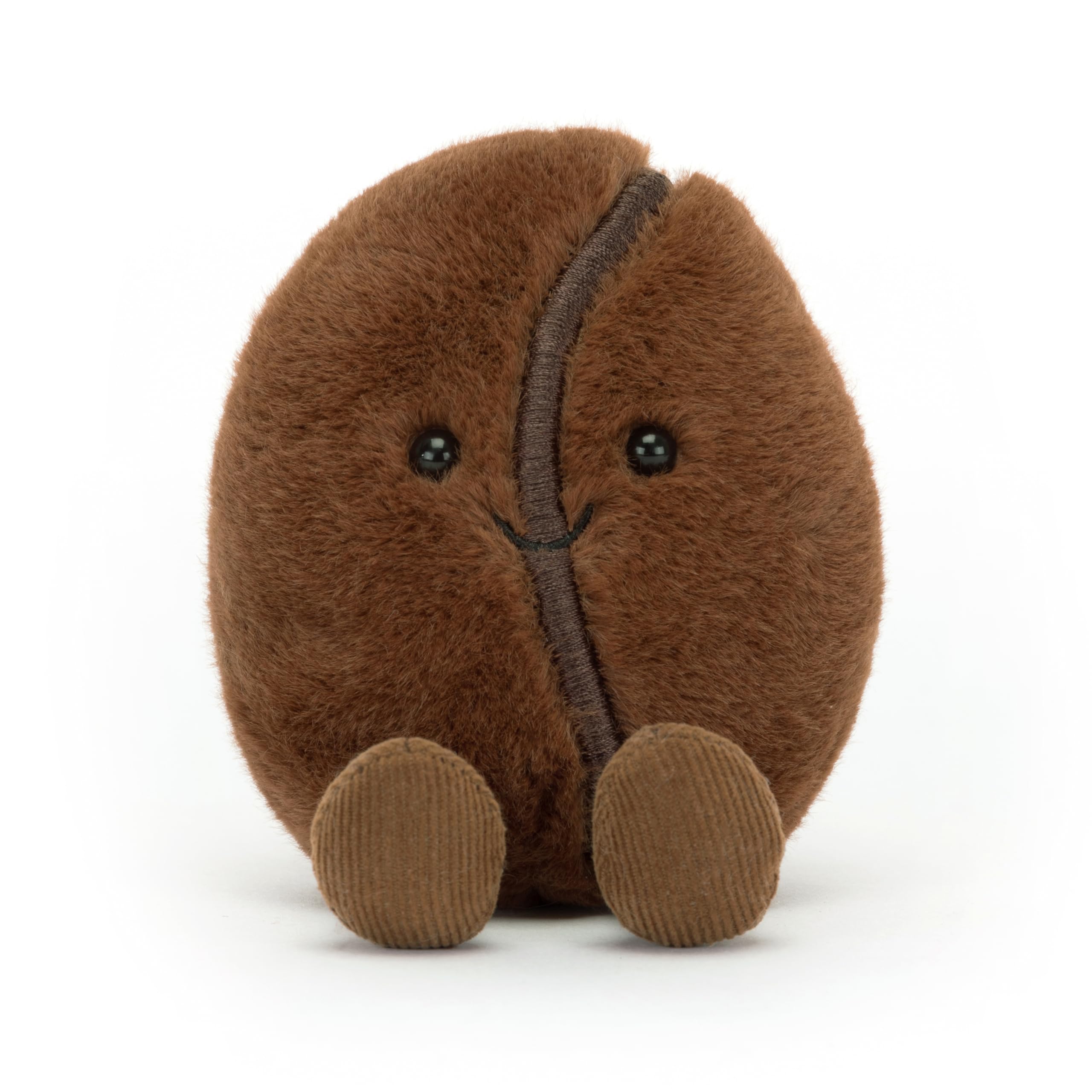 Jellycat Amuseables Coffee Bean interior beans provide stable balance on counters.