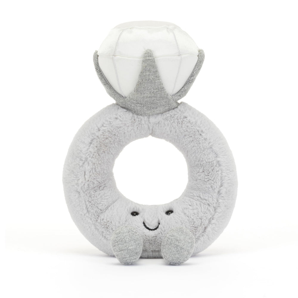 Jellycat Amuseables Diamond Ring sitting height displayed for display-friendly size.