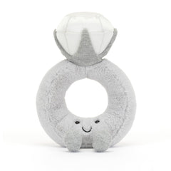 Jellycat Amuseables Diamond Ring sitting height displayed for display-friendly size.