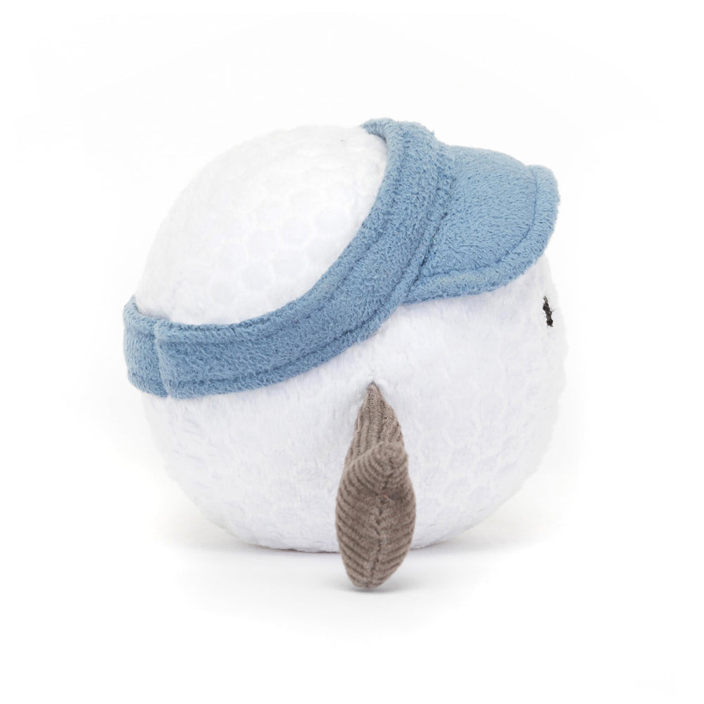Jellycat Amuseables Golf Ball toy soft fur and premium fabric feel cuddly.