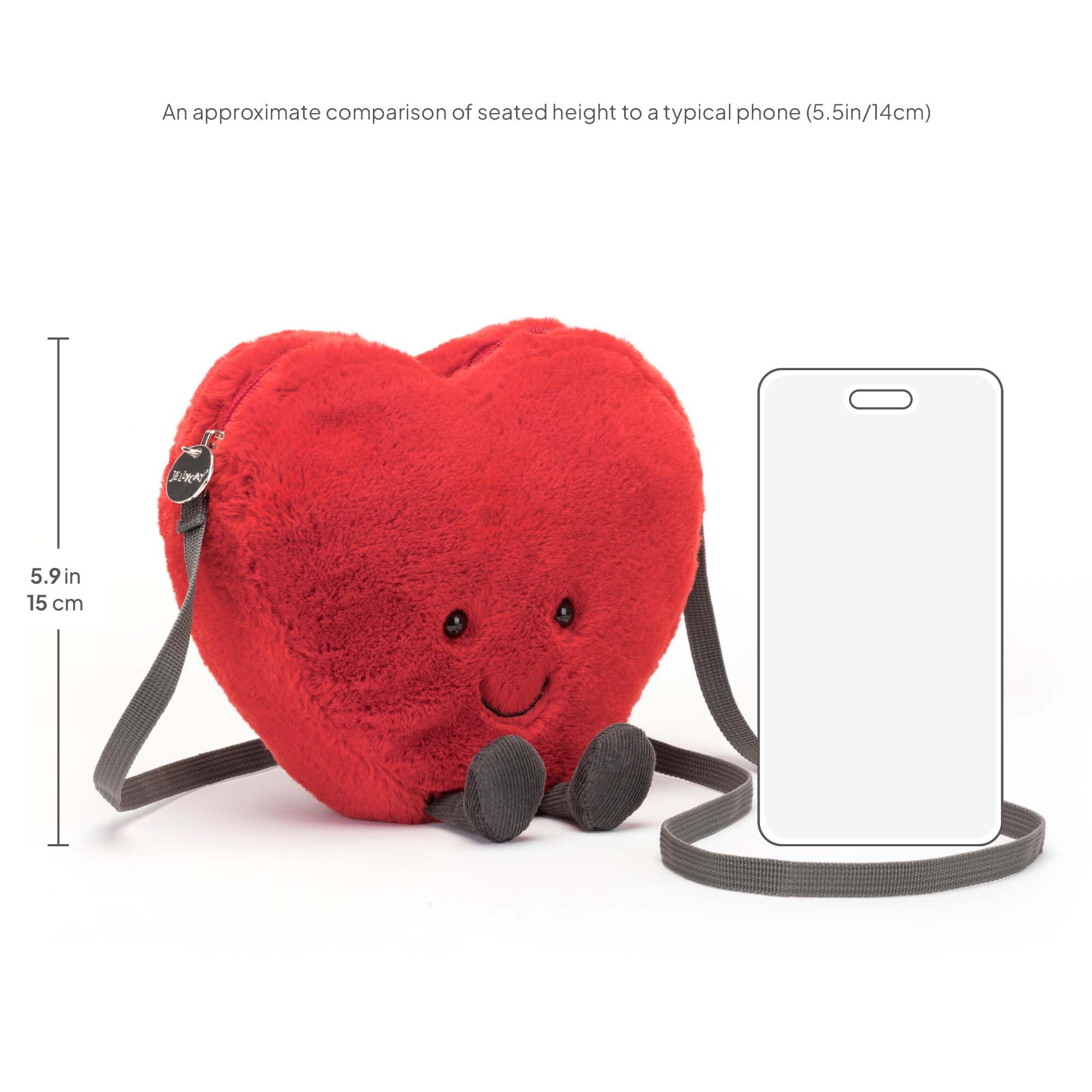Jellycat Amuseables Heart Plush Bag gift-ready presentation for gifting