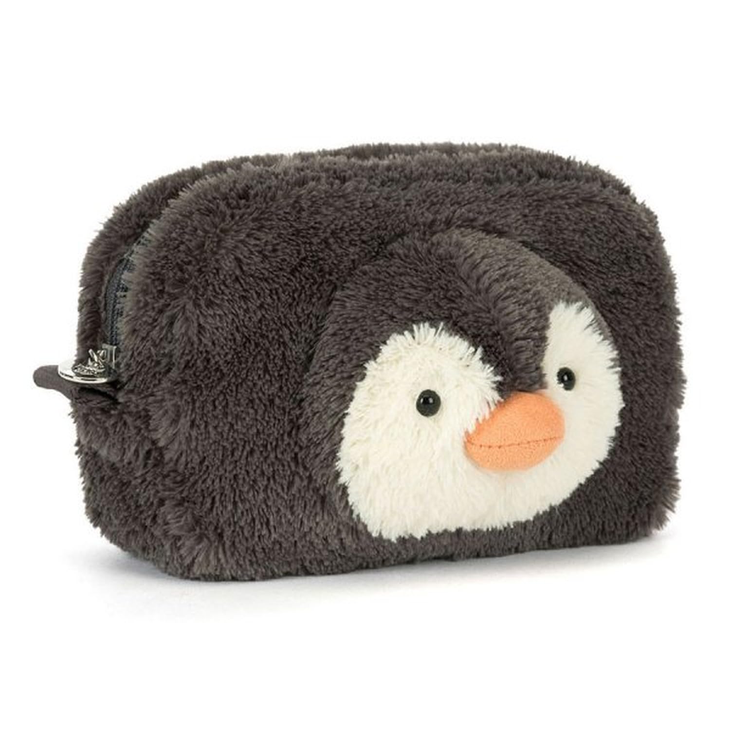 Close-up of the Jellycat Amuseables Pouch showing its compact size for on-the-go storage.